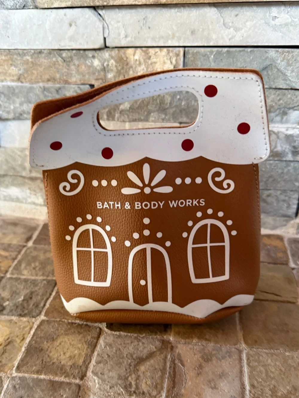Bath & Body Works Brown & White Gingerbread House small bag